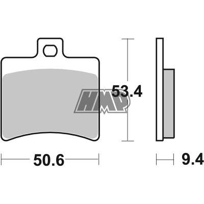Pastilhas travão APRILIA RS 125 / SCARABEO / SR / BETA EIKON / DERBI RAMBLA / KEEWAY CITYBLADE 125 / RKV 125 / MALAGUTI / HYOSUNG GD 250 / GT 250 / 300 / 650 - 152HM - SBS
